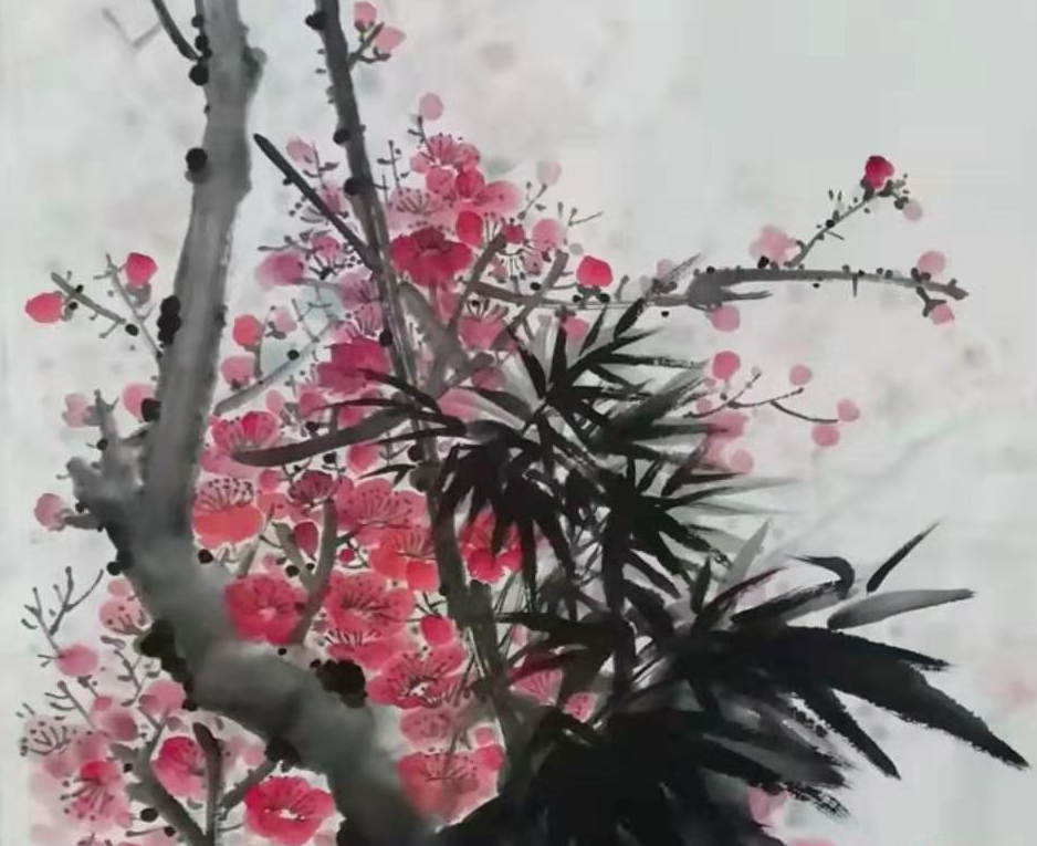 绘画：《岁寒三友图》